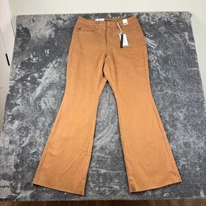 Judy Blue Garment Dyed High-Waist Tummy Control Flare Brown Jeans 14W NWT